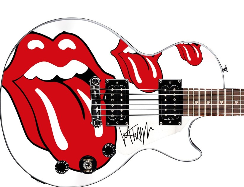 Mick Jagger of The Rolling Stones Signed Custom Graphics Gibson Guitar
