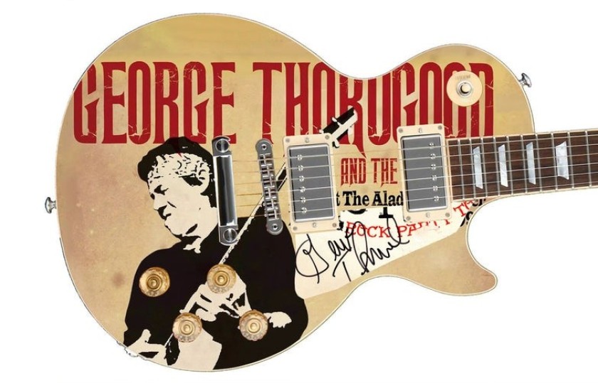 Battipenna su chitarra Custom Signature Edition - autografato da George Thorogood