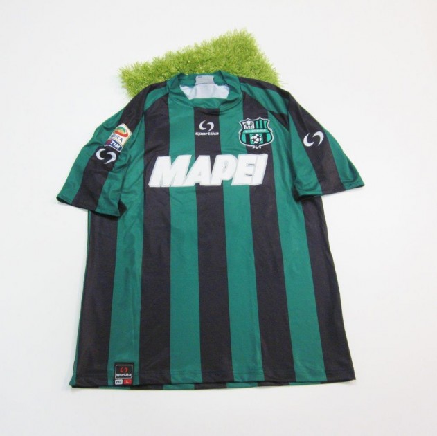 Magnanelli Sassuolo match worn shirt, Serie A 2013/2014, firmata