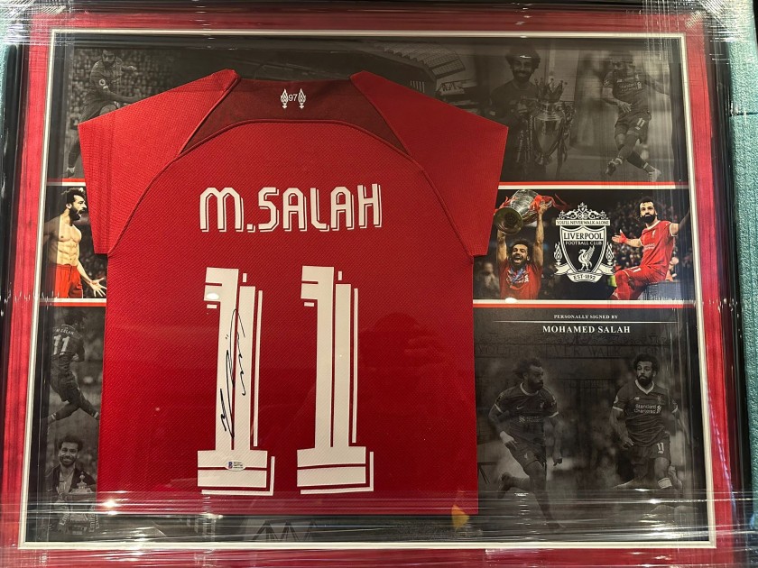 Mohamed Salah Liverpool FC Signed And Framed Shirt