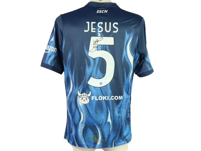 Juan Jesus' Napoli Unwashed Signed Shirt, 2021/22