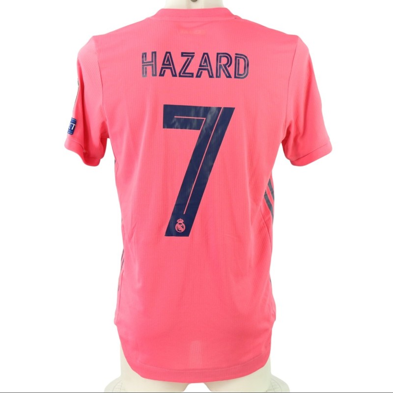 Hazard's Real Madrid Match-Issued Shirt, UCL 2020/21 - Patch "Gracias"