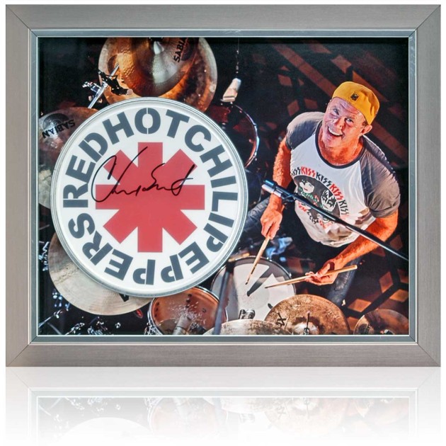 Chad Smith of the Red Hot Chili Peppers Signed and Framed Drum Skin