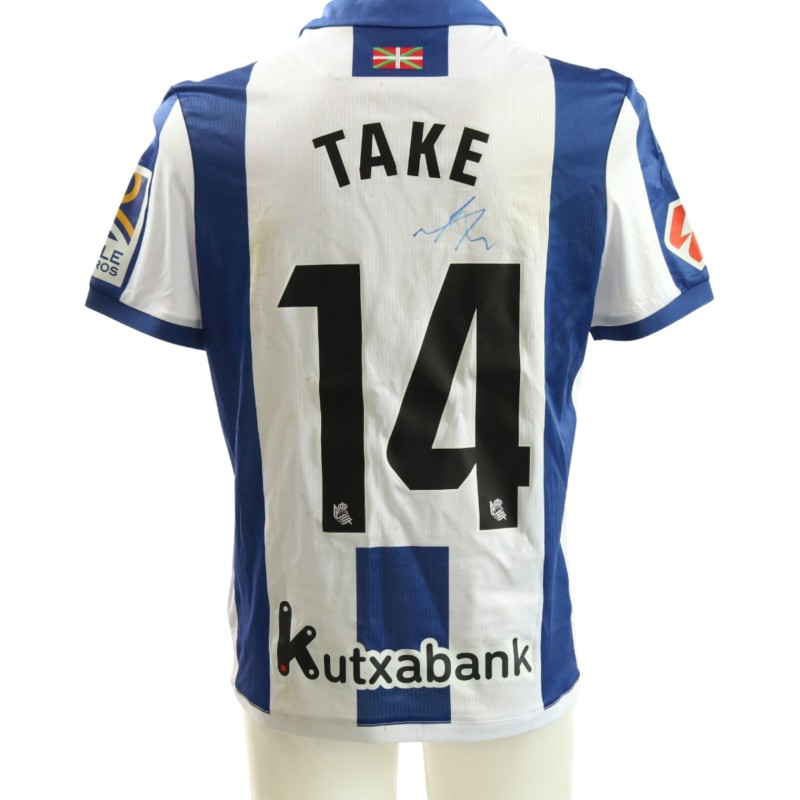 Take Kubo's Signed Unwashed Shirt, Real Sociedad vs Valladolid 2025