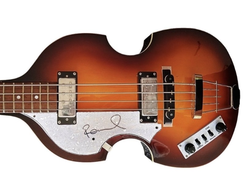 Paul McCartney of The Beatles Signed Hofnor Left Handed Bass Guitar