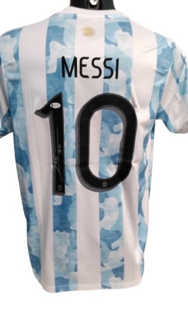 Messi Argentina Signed Replica Shirt, Copa America 2021 Final 