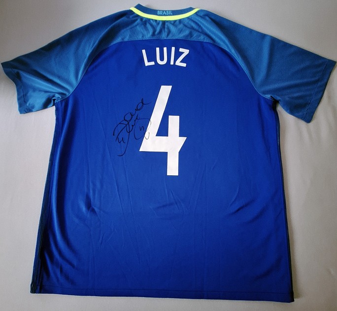 David Luiz's Brazil Signed Away Shirt