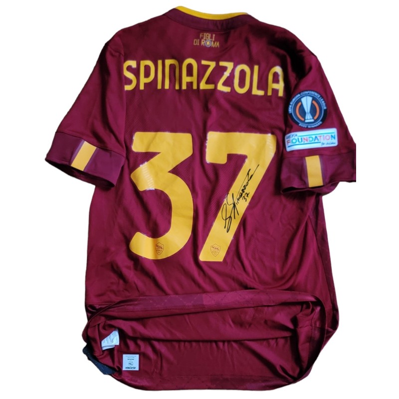 Spinazzola's Match-Worn Signed Shirt, Sevilla vs AS Roma - EL Final Budapest 2023