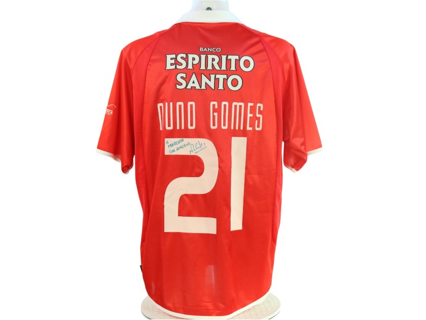 Maglia ufficiale Nuno Gomes Benfica, 2003/04 - Autografata