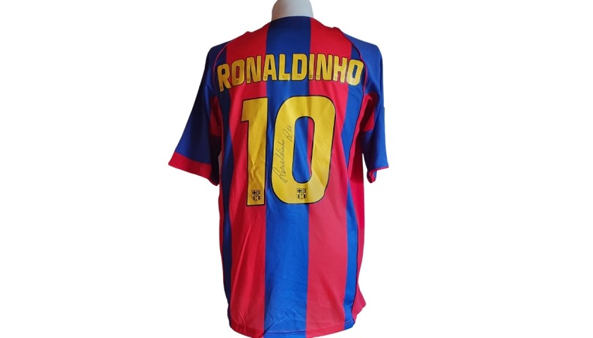 Ronaldinho's FC Barcelona Signed Shirt