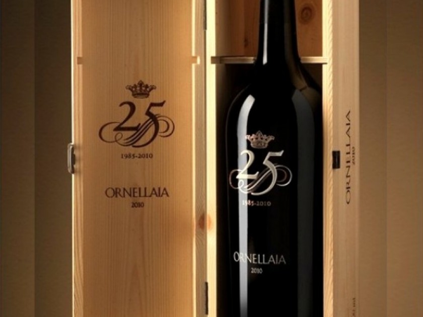 One limited edition 25th Years Double Magnum (3l) of 2010 Ornellaia