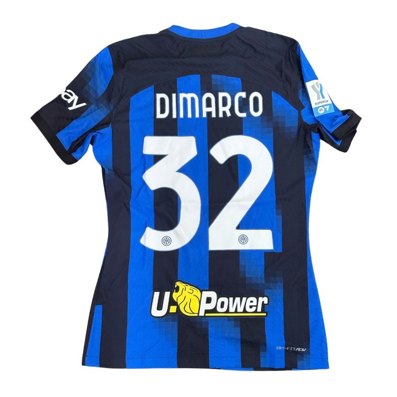 Dimarco's Match-Issued Shirt, Napoli vs Inter Milan - Final Italian Super Cup 2024
