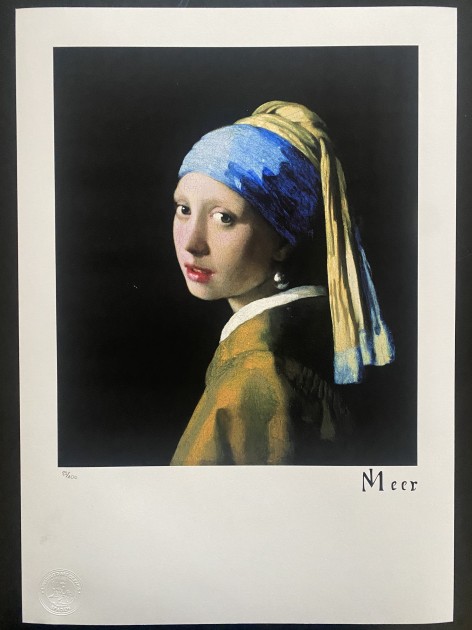 "Girl with a Pearl Earring" by Jan Vermeer - Signed