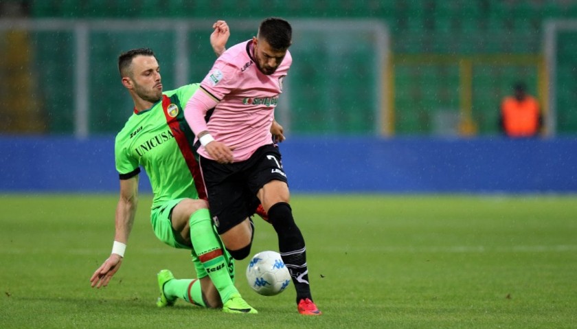 Zanon's Match-Worn Palermo-Ternana Shirt, 2017/18 Serie B