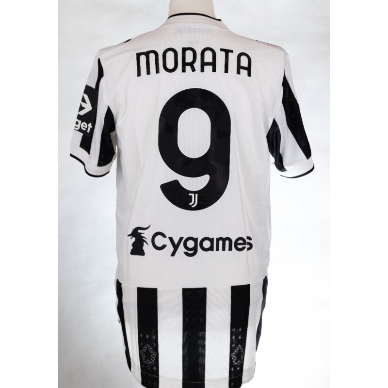 Alvaro Morata's Juventus Super Cup 2021/22 Match-Issued Shirt