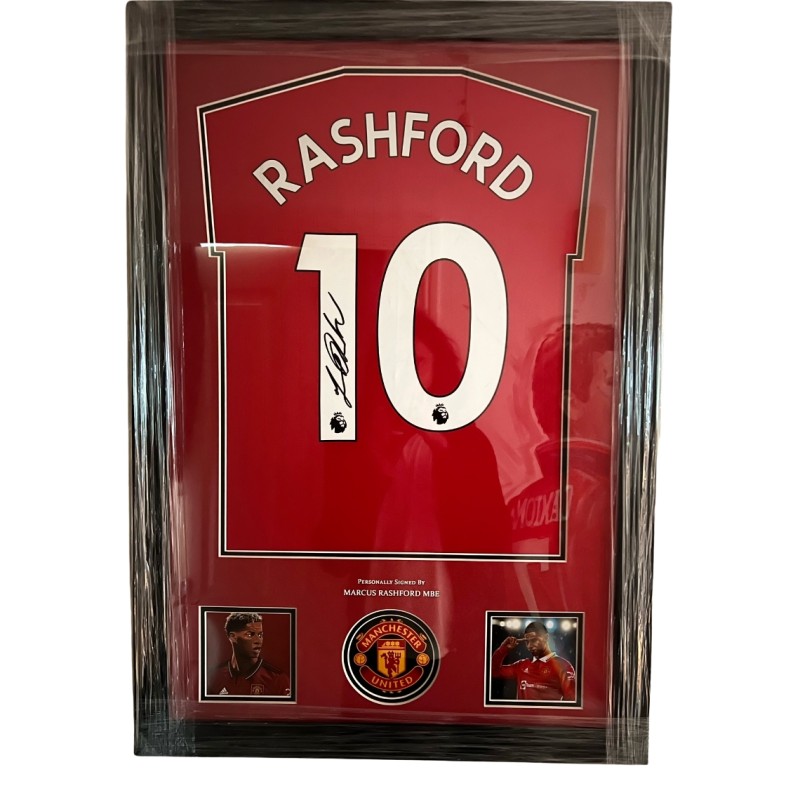 Marcus Rashford's Manchester United 2023/24 Signed and Framed Shirt