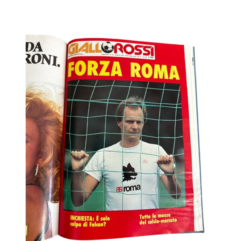 Vintage Mixed Bound Volumes of “Roma Giallorossa” Magazine, 1984-1985