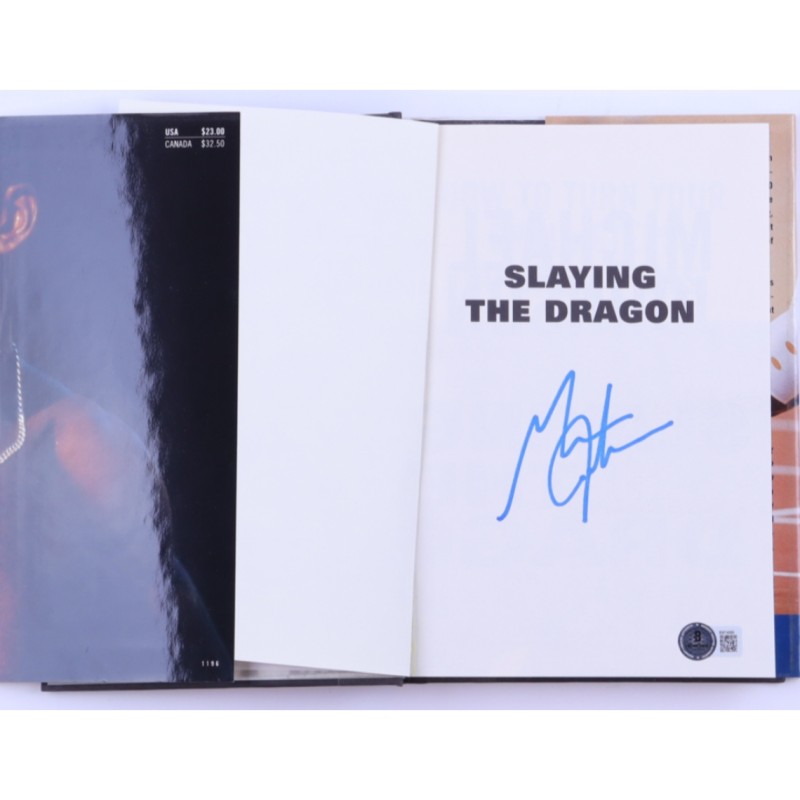 Michael Johnson Signed "Slaying the Dragon" Hardcover Book 