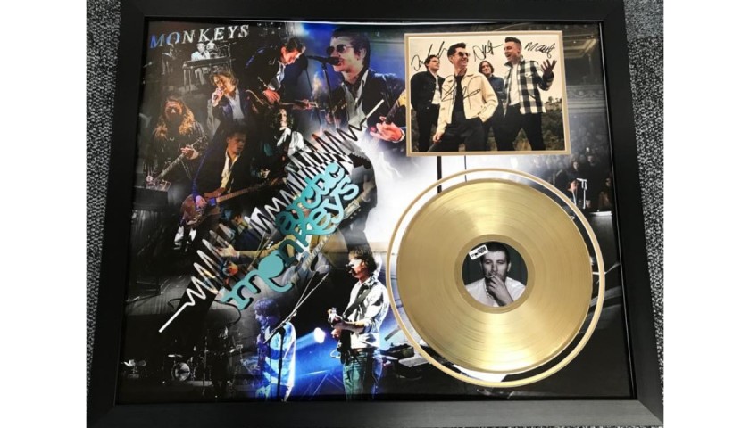 Arctic Monkeys Signed and Framed Photo And Gold Disc Display