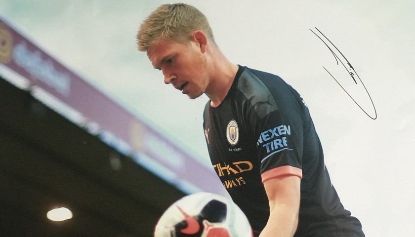 Fotografia incorniciata e firmata da Kevin De Bruyne