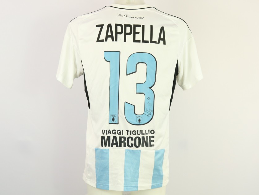 Zappella's Unwashed Signed Shirt, Virtus Entella vs Carrarese 2024 