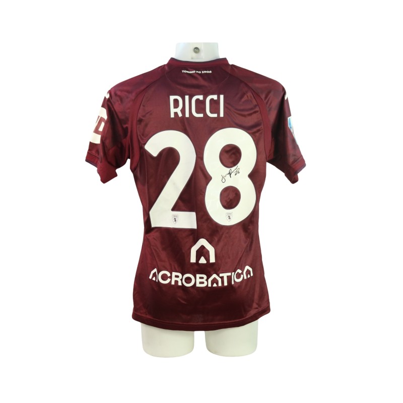 Ricci's Signed Unwashed Shirt, Torino vs Lazio 2024