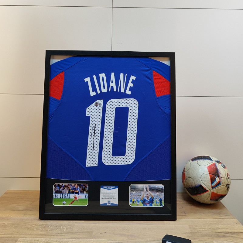 Zinedine Zidane's France Signed and Framed Shirt