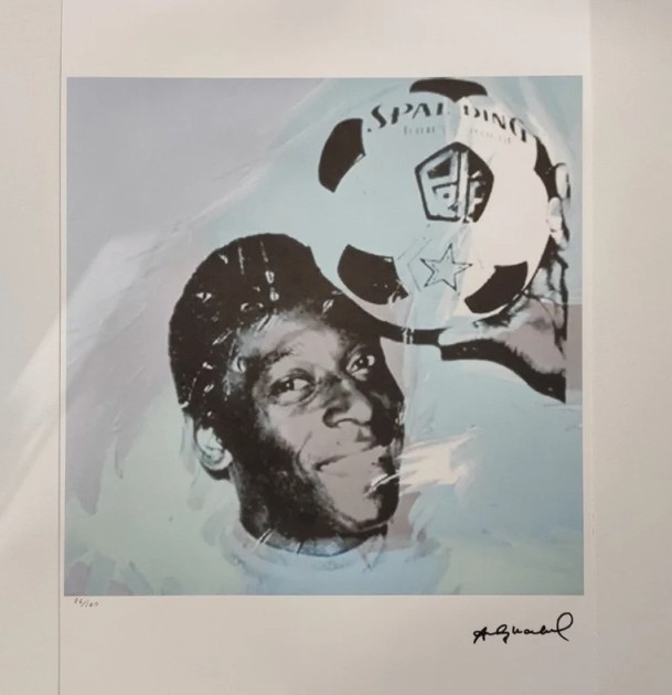 "Pelé" Lithograph Signed by Andy Warhol 