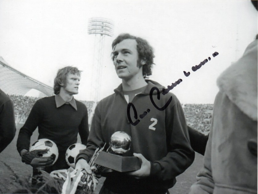 Ballon d'Or photo - Signed by Franz Beckenbauer