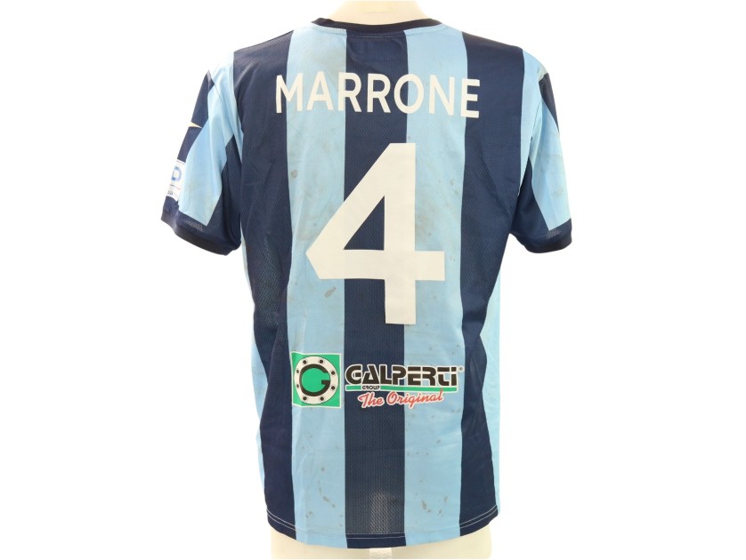 Marrone's Lecco vs Pro Vercelli Unwashed Match-Worn Shirt, 2025