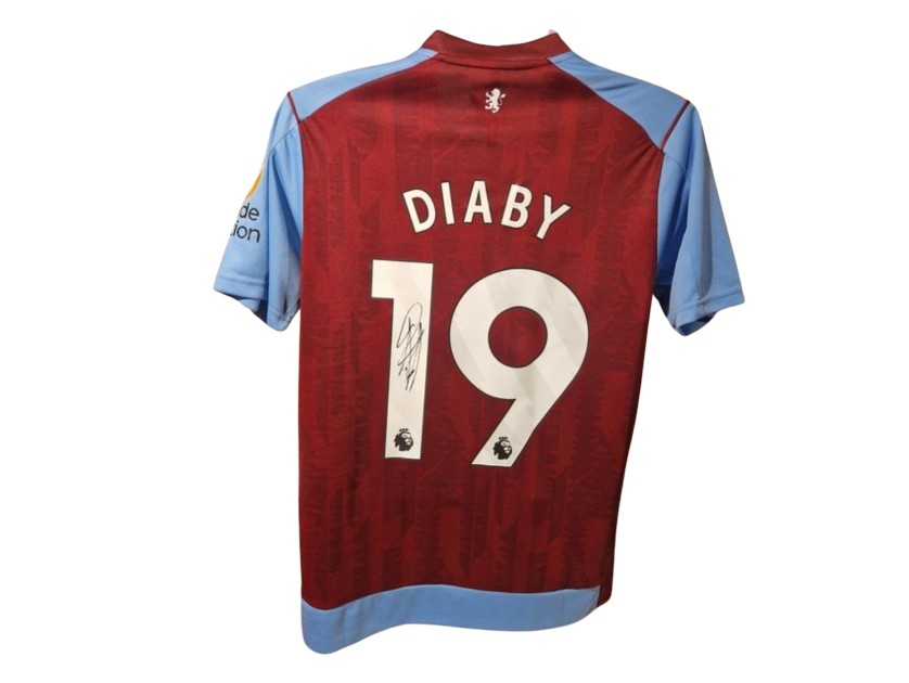 Moussa Diaby's Aston Villa 2023/24 Signed and Framed Shirt