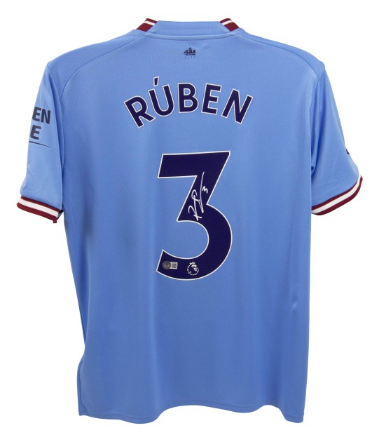 Ruben Dias' Manchester City Signed Replica Shirt