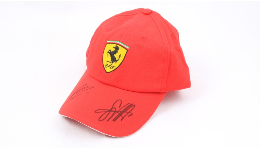 Ferrari Cap Signed by Raikkonen and Vettel