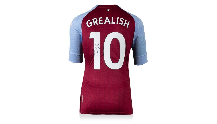 Grealish's Match-Issued Aston Villa Signed Shirt, 2020-21