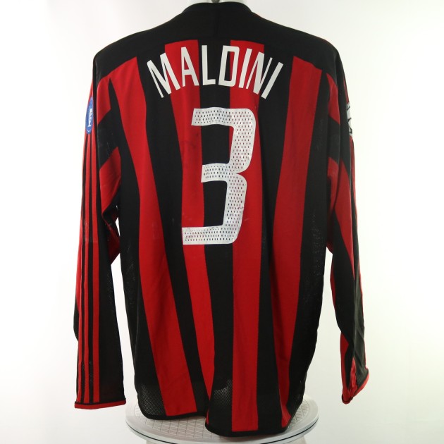 Maldini's Milan vs Ajax Match-Issued Shirt, UCL 2003