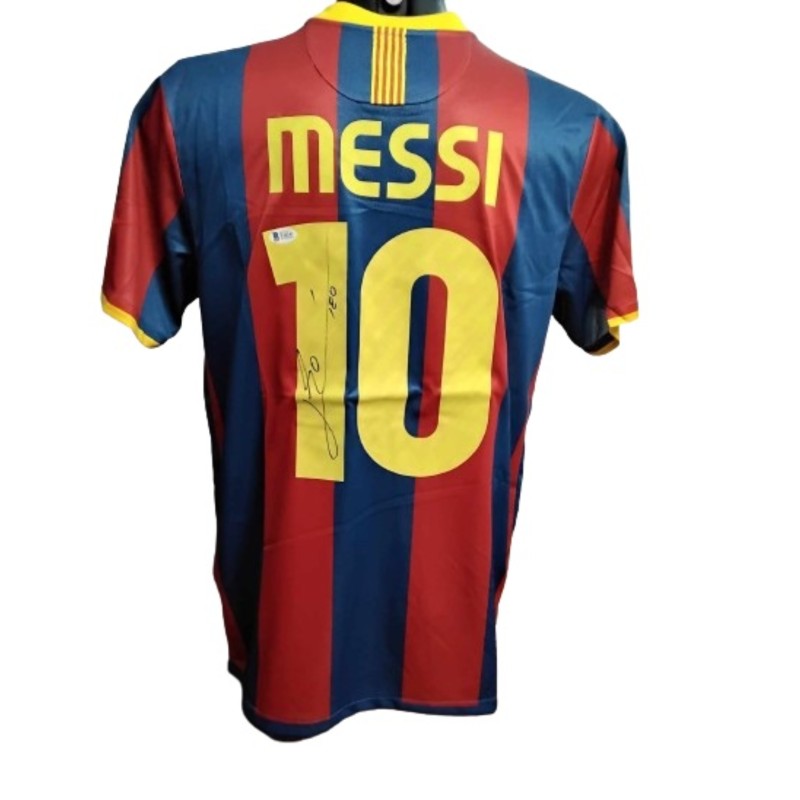 Messi Replica FC Barcelona Signed Shirt, UCL Final London 2011