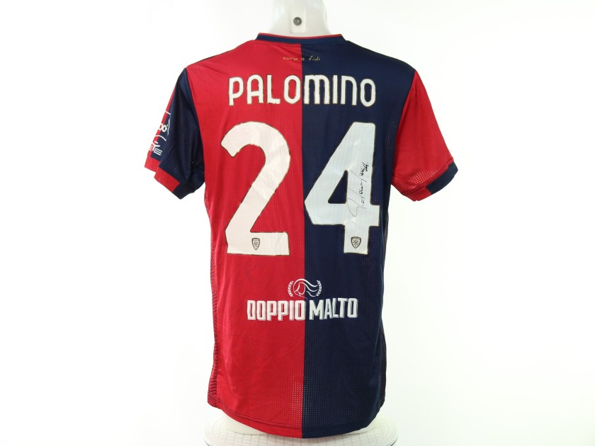 Palomino's Signed Unwashed Shirt, Juventus vs Cagliari Coppa Italia 2024