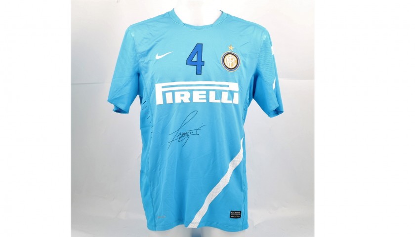Zanetti's Signed Practice-Worn Inter Shirt, 2011/12