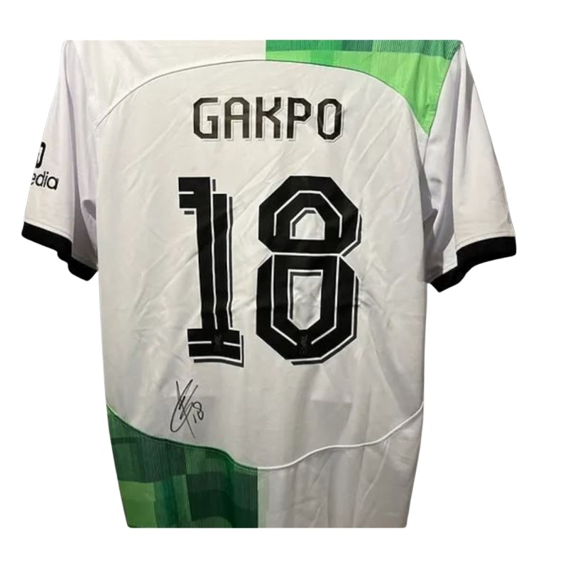 Cody Gakpo's Liverpool 2023/24 Signed Replica Away Shirt