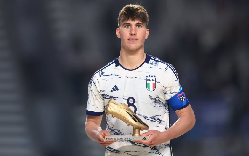 Casadei's Italy U20 Match Shirt, WC 2023 - CharityStars