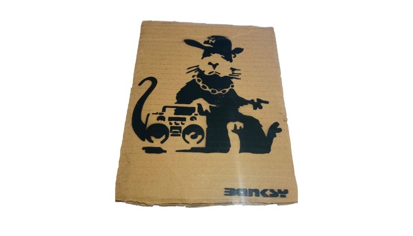 'Gangster Rat' Cardboard by Banksy - Dismaland Souvenir