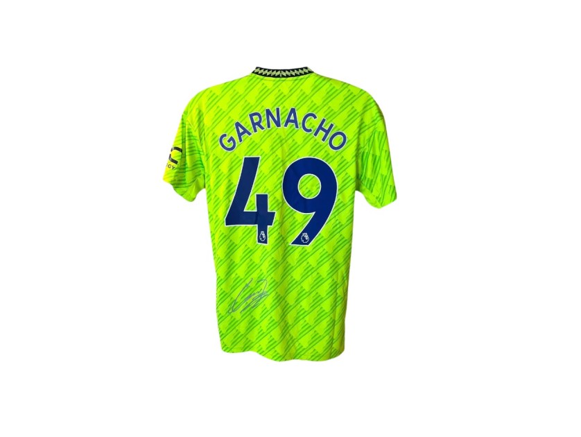 Terza maglia ufficiale firmata da Alejandro Garnacho per il Manchester United 2022/23