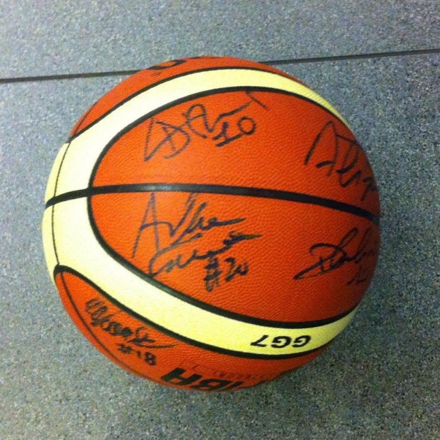 Basketball official matchball signed by Serie A 2014/2015 players