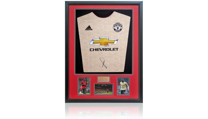 Paul Pogba Hand Signed Manchester Utd Gold Shirt