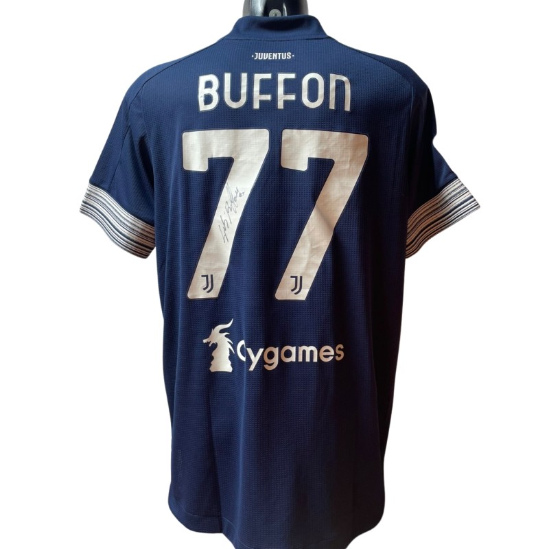 Buffon's Match Shirt, Juventus vs SPAL Italian Cup 2021 - Signed with video proof