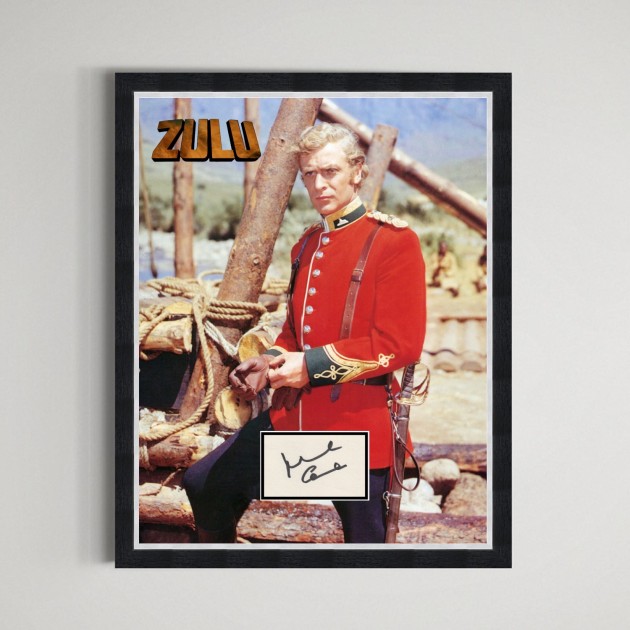 Michael Caine Zulu Signed Display