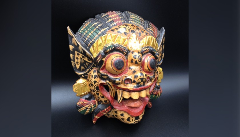 Balinese Carved and Hand Painted Mask 
