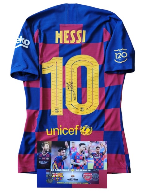 Maglia Messi Barcellona, preparata 2019 "Trofeu Gamper - Autografata