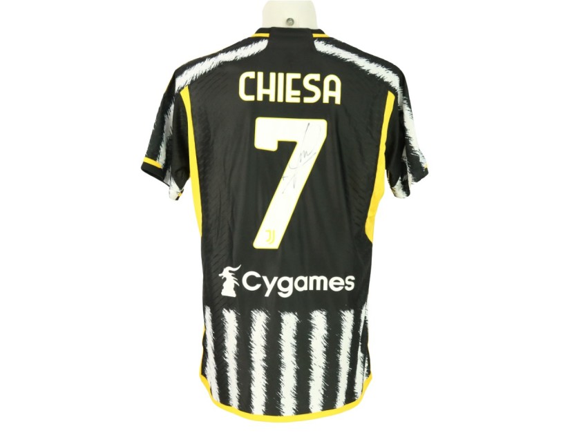 Chiesa's Juventus Match Signed Shirt, 2023/24 