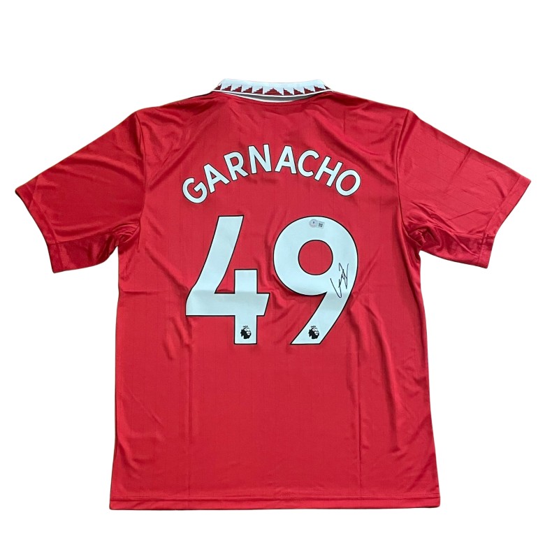 Alejandro Garnacho's Manchester United 2022/23 Signed Replica Shirt